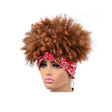 Headscarf Wig Black Gradient Small Curly Wig Explosive Headgear, Colour: 6.TJB0-4T27# - free shipping - PMC TechLife - Order now!
