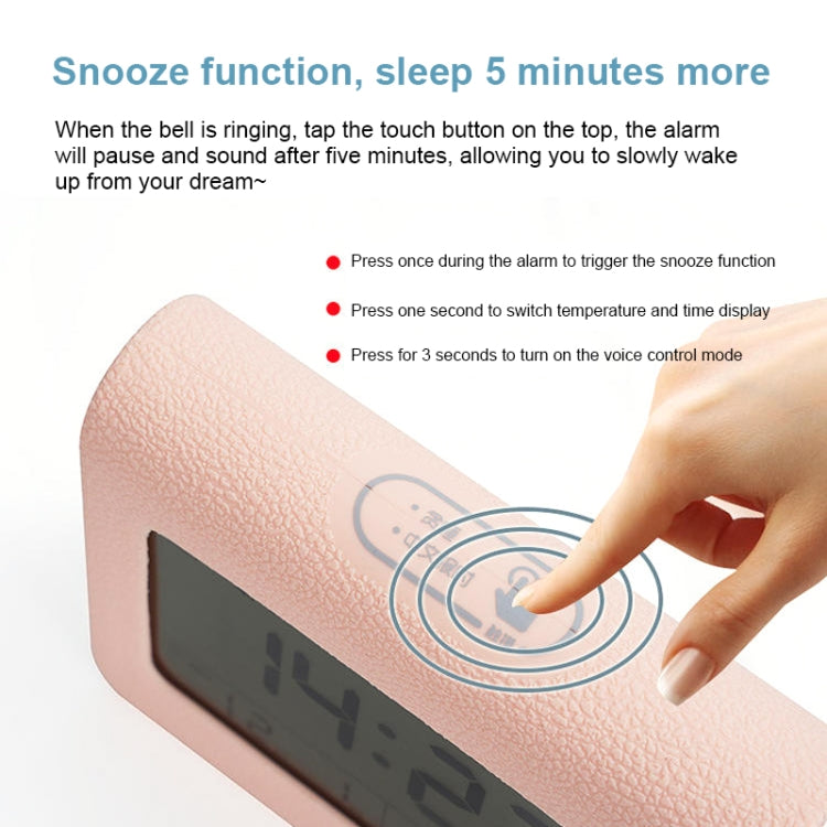 ZKLiLi Lazy Snooze Applet Alarm Clock Bedside Bluetooth Multifunctional Silent Digital Alarm Clock(Pink) - free shipping - PMC Jewellery - Order now!