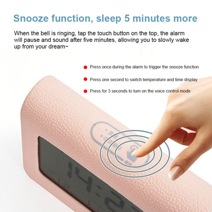 ZKLiLi Lazy Snooze Applet Alarm Clock Bedside Bluetooth Multifunctional Silent Digital Alarm Clock(Pink) - free shipping - PMC Jewellery - Order now!