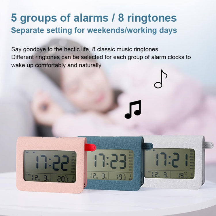 ZKLiLi Lazy Snooze Applet Alarm Clock Bedside Bluetooth Multifunctional Silent Digital Alarm Clock(Pink) - free shipping - PMC Jewellery - Order now!