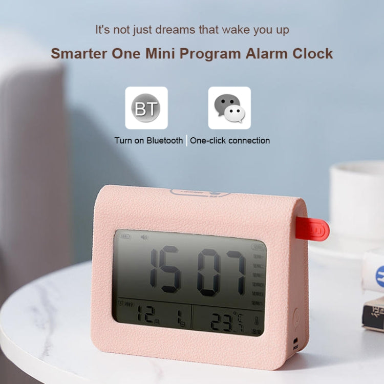 ZKLiLi Lazy Snooze Applet Alarm Clock Bedside Bluetooth Multifunctional Silent Digital Alarm Clock(Pink) - free shipping - PMC Jewellery - Order now!