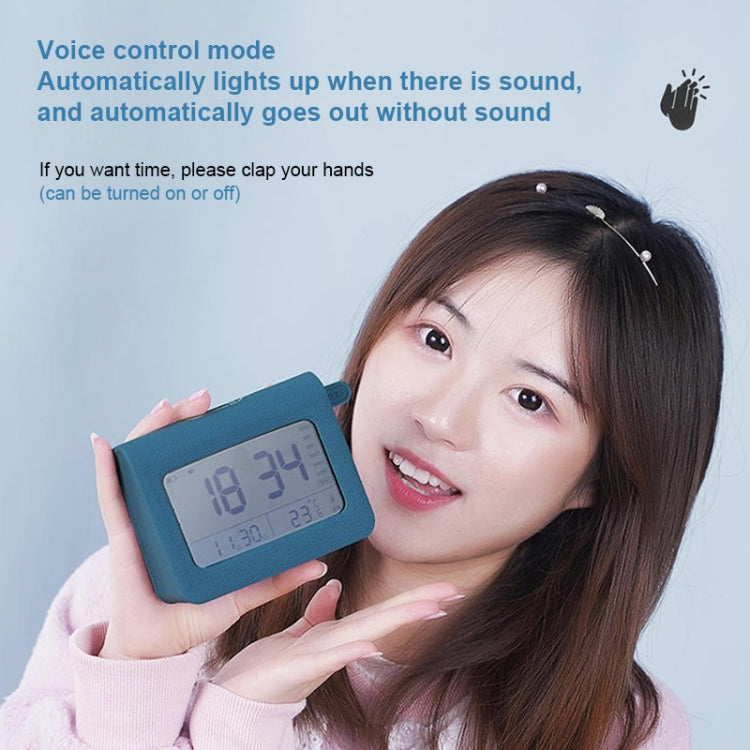 ZKLiLi Lazy Snooze Applet Alarm Clock Bedside Bluetooth Multifunctional Silent Digital Alarm Clock(Pink) - free shipping - PMC Jewellery - Order now!