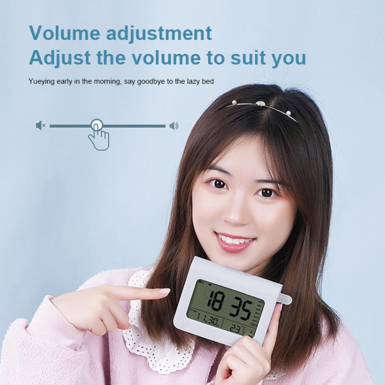 ZKLiLi Lazy Snooze Applet Alarm Clock Bedside Bluetooth Multifunctional Silent Digital Alarm Clock(Pink) - free shipping - PMC Jewellery - Order now!
