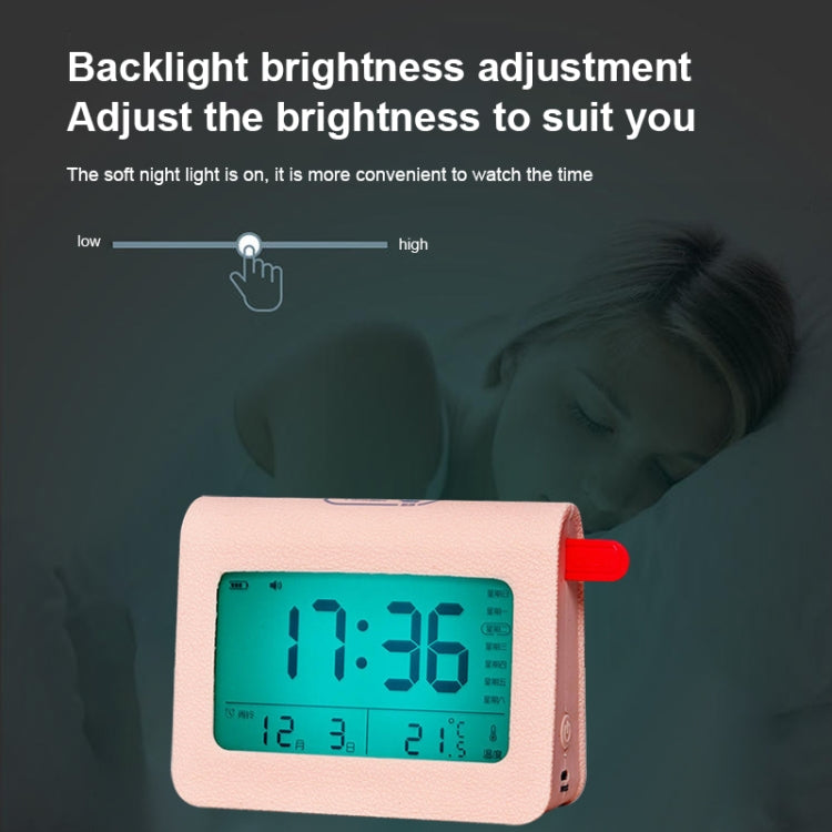 ZKLiLi Lazy Snooze Applet Alarm Clock Bedside Bluetooth Multifunctional Silent Digital Alarm Clock(Pink) - free shipping - PMC Jewellery - Order now!