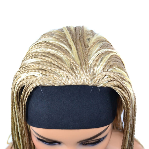 Colored Small Dirty Braid Wig Headgear Hair Band Style Small Braid Wig Headgear(24T613#2 Stars)