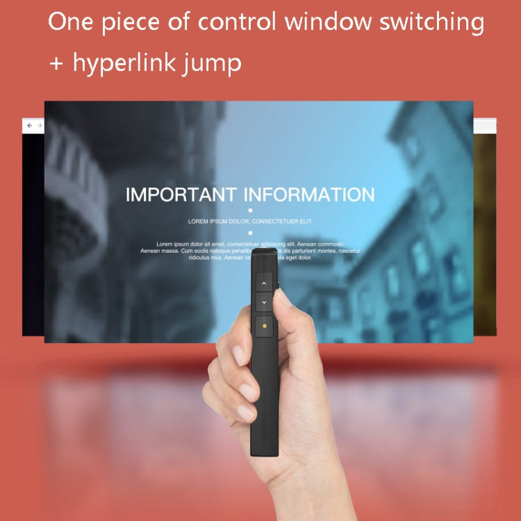 Deli 2.4GHz Laser Page Turning Pen Rechargeable Speech Projector Pen, Model: 2802PL (White) - free shipping - PMC Jewellery - Order now!