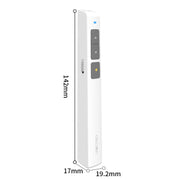 Deli 2.4GHz Laser Page Turning Pen Rechargeable Speech Projector Pen, Model: 2802L (Black)
