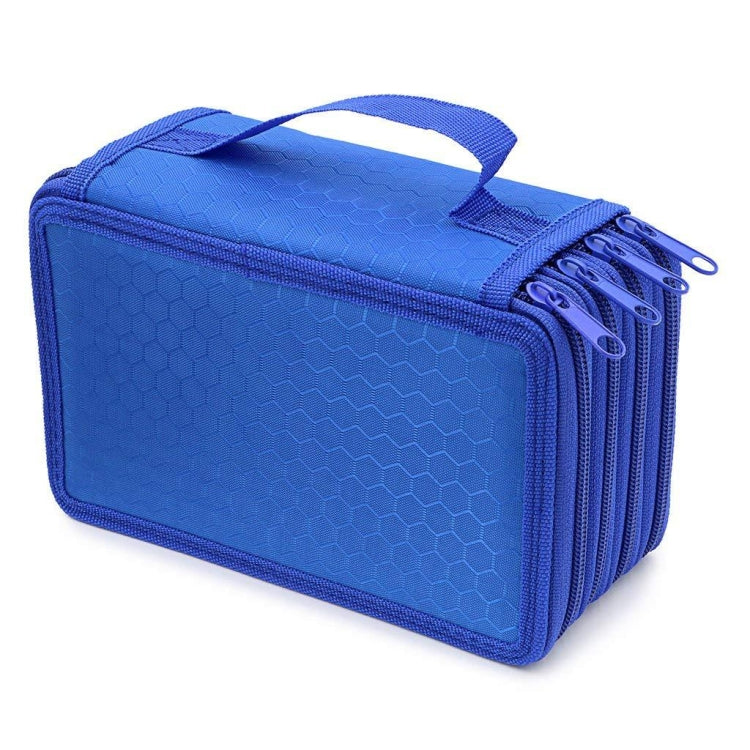 Solid Color Square Four-Layer Pencil Case Sketch Colorful Pencil Case With 72 Holes(Blue) - File Folder by PMC TechLife | Online Shopping South Africa | PMC TechLife | Buy Now Pay Later Mobicred