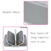 Solid Color Square Four-Layer Pencil Case Sketch Colorful Pencil Case With 72 Holes(Purple)