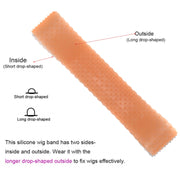Wig Silicone Hair Band Lace Headgear Silicone Wig Hair Band(White)