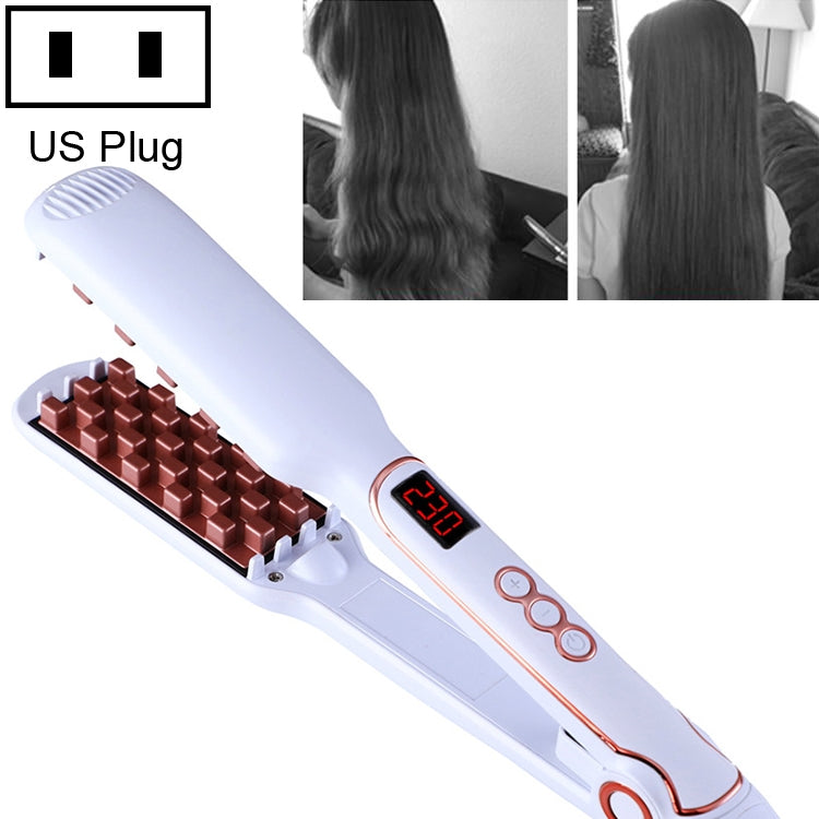 Multi-functional Long & Short Hair Styling Iron Ceramic Tourmaline Volumizing Hair Iron(White gold) - free shipping - PMC TechLife - Order now!