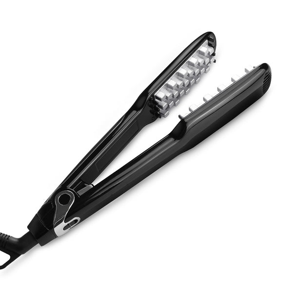 Multi-functional Long & Short Hair Styling Iron Ceramic Tourmaline Volumizing Hair Iron, Plug standard:EU(Black gold)