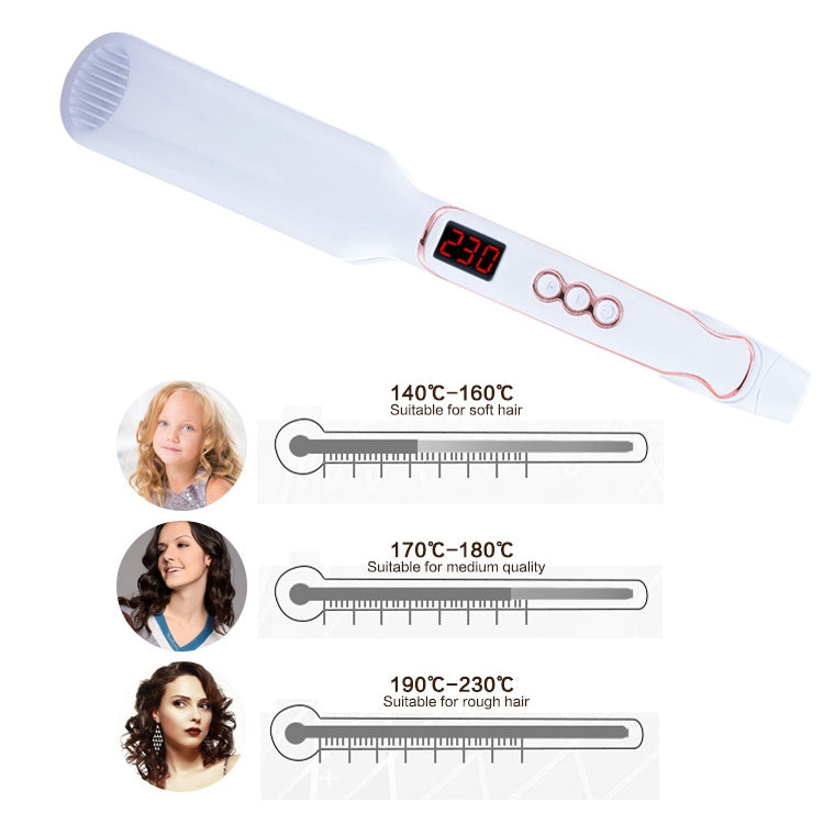 Multi-functional Long & Short Hair Styling Iron Ceramic Tourmaline Volumizing Hair Iron, Plug standard:EU(Black gold)