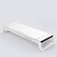 ICE COOREL T1 Monitor Increased Rack Foldable Laptop Stand With RGB Lighting & 4xUSB2.0 Expansion Interface(Moonlight White) - Laptop Stand by PMC TechLife | Online Shopping South Africa | PMC TechLife | Buy Now Pay Later Mobicred