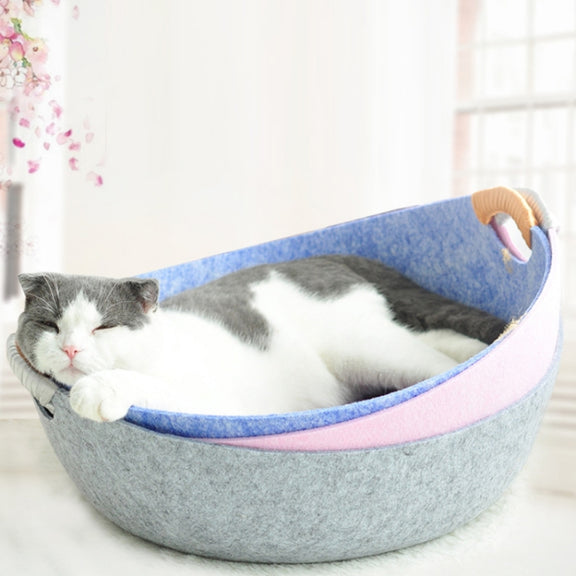 Four Seasons Universal Felt Nest For Pets Cat Bed Pet Supplies(Pink)
