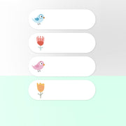 Thermal Label Paper Cosmetic Sticker Bottled Name Sticker For NIIMBOT D11 Printer, Size: Birds and Flowers