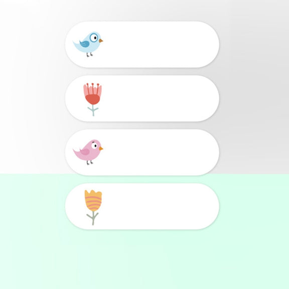 Thermal Label Paper Cosmetic Sticker Bottled Name Sticker For NIIMBOT D11 Printer, Size: Birds and Flowers