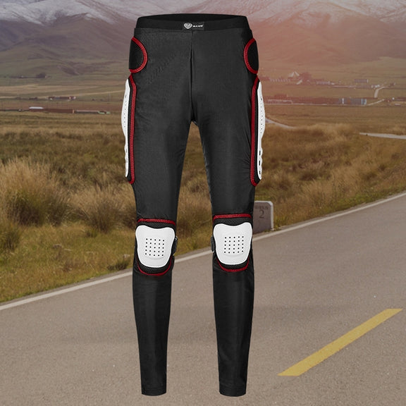 SULAITE Motorcycle Cross-Country Riding Trousers Protective Hip Pants, Specification: M(Black)