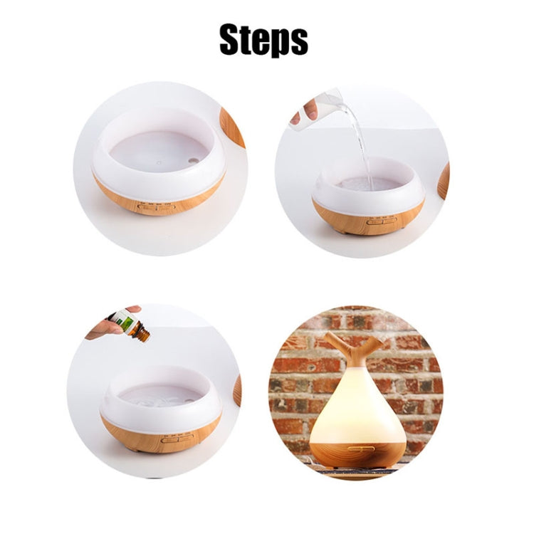 YCTA-008 Household Mute Small Wood Grain Colorful Light Aroma Diffuser Night Tree Air Humidifier, Product specifications: US Plug(Deep Wood Grain) - free shipping - PMC TechLife - Order now!
