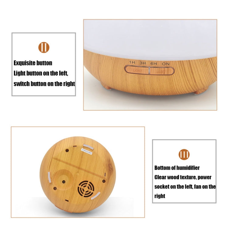 YCTA-008 Household Mute Small Wood Grain Colorful Light Aroma Diffuser Night Tree Air Humidifier, Product specifications: UK Plug(Deep Wood Grain) - free shipping - PMC TechLife - Order now!