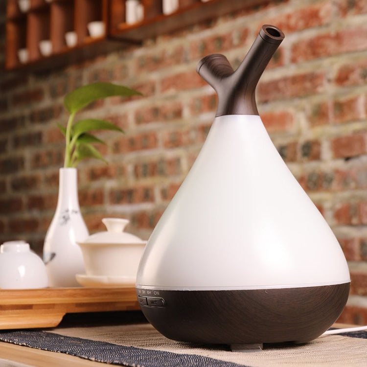 YCTA-008 Household Mute Small Wood Grain Colorful Light Aroma Diffuser Night Tree Air Humidifier, Product specifications: UK Plug(Light Wood Grain) - free shipping - PMC TechLife - Order now!