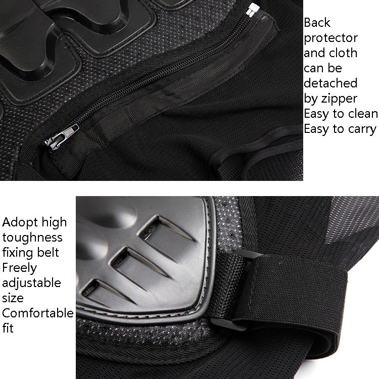 SULAITE GT-032 Motorcycle Racing Sleeveless Riding Protective Clothing, Specification: XL(Black)