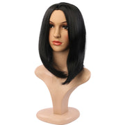 Ladies Short Hair Bobo Head Synthetic Hair Cover, Colour: Black