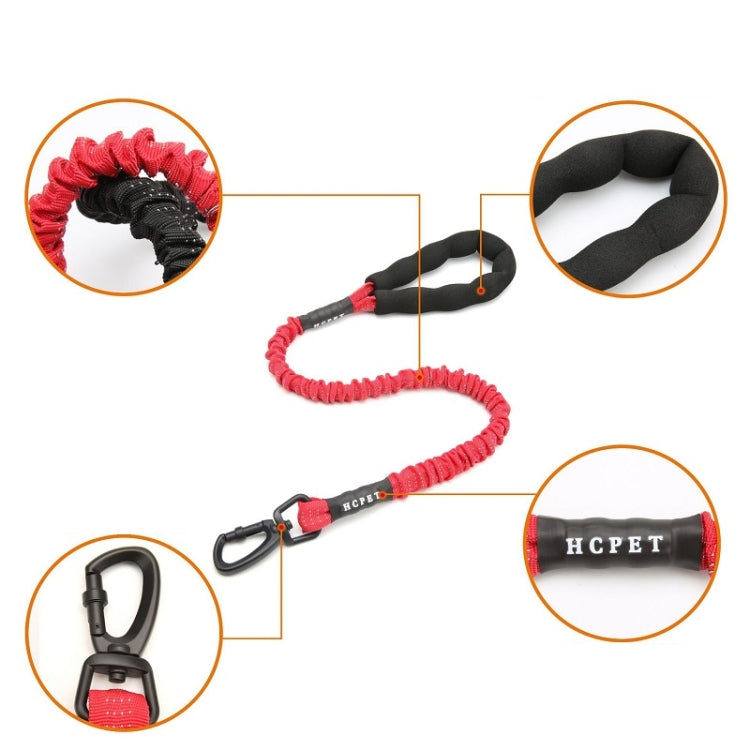 HCPET Dog Traction Rope Pet High-Elastic Explosion-Proof Elastic Rope, Length: 120cm(Black) - free shipping - PMC Jewellery - Order now!