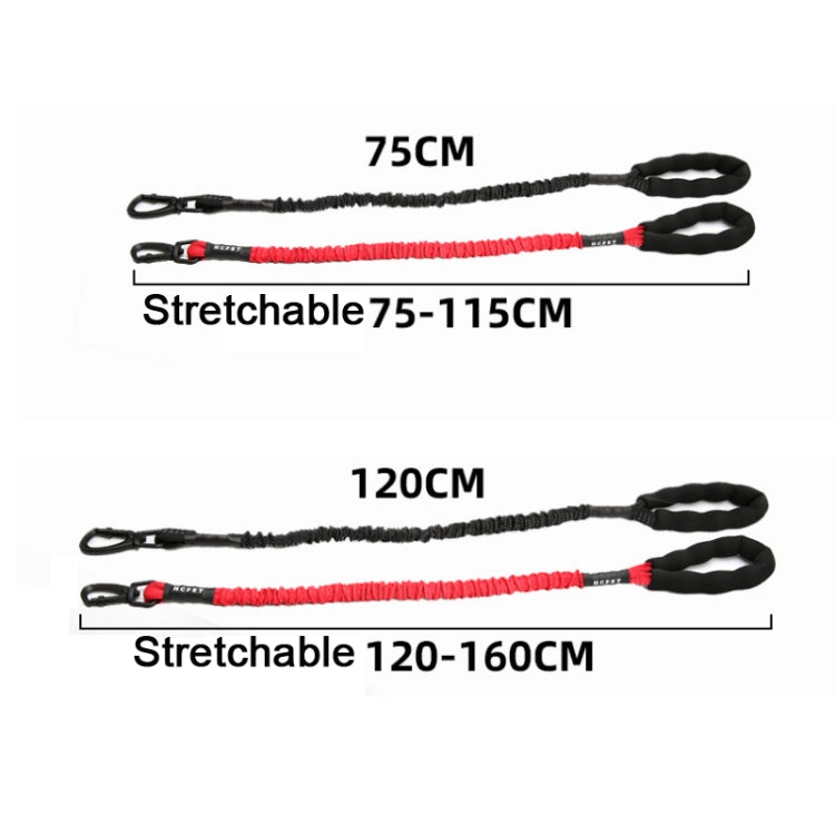 HCPET Dog Traction Rope Pet High-Elastic Explosion-Proof Elastic Rope, Length: 120cm(Black) - free shipping - PMC Jewellery - Order now!