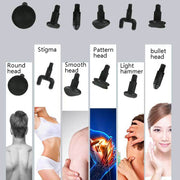 Hishell WK-2020 Electric Massage Gun Muscle Relaxation Charging Massager Portable Fitness Equipment Fascia Gun(Silver)