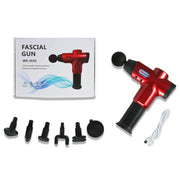 Hishell WK-2020 Electric Massage Gun Muscle Relaxation Charging Massager Portable Fitness Equipment Fascia Gun(Silver)