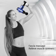 Hishell WK-2020 Electric Massage Gun Muscle Relaxation Charging Massager Portable Fitness Equipment Fascia Gun(Blue)