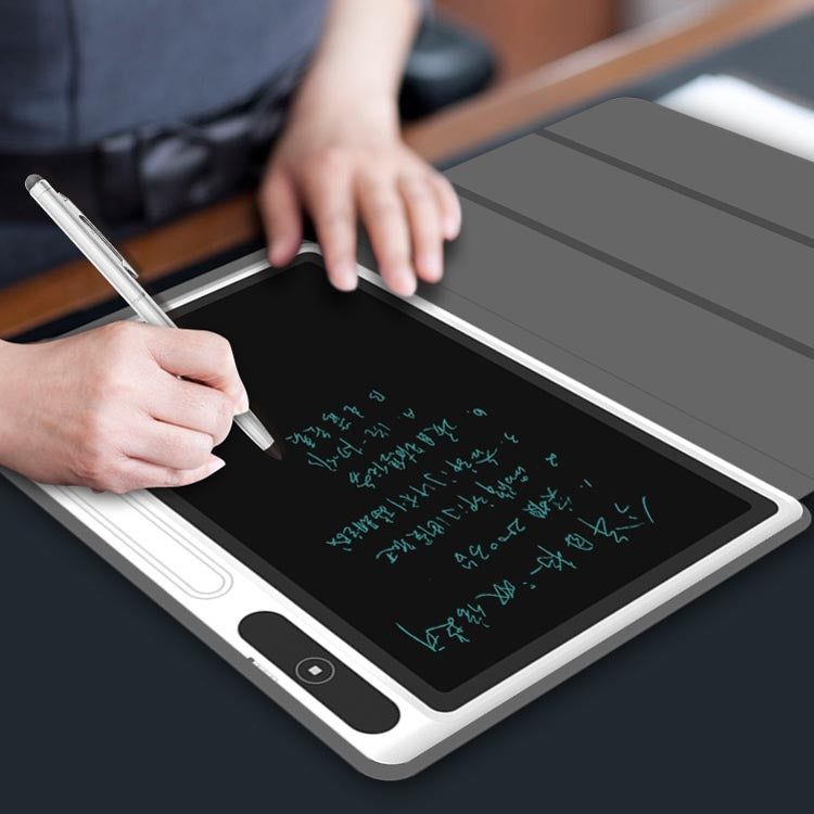 10.1 Inch LCD Handwriting Board Light Energy Electronic Drawing Board Hand-Painted Board Smart Small Blackboard Writing Board(Black  With Leather Case))