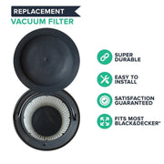 2 PCS Handheld Vacuum Cleaner Filter Accessory For Black&Decker PV1210/PV1020L/PD11420L
