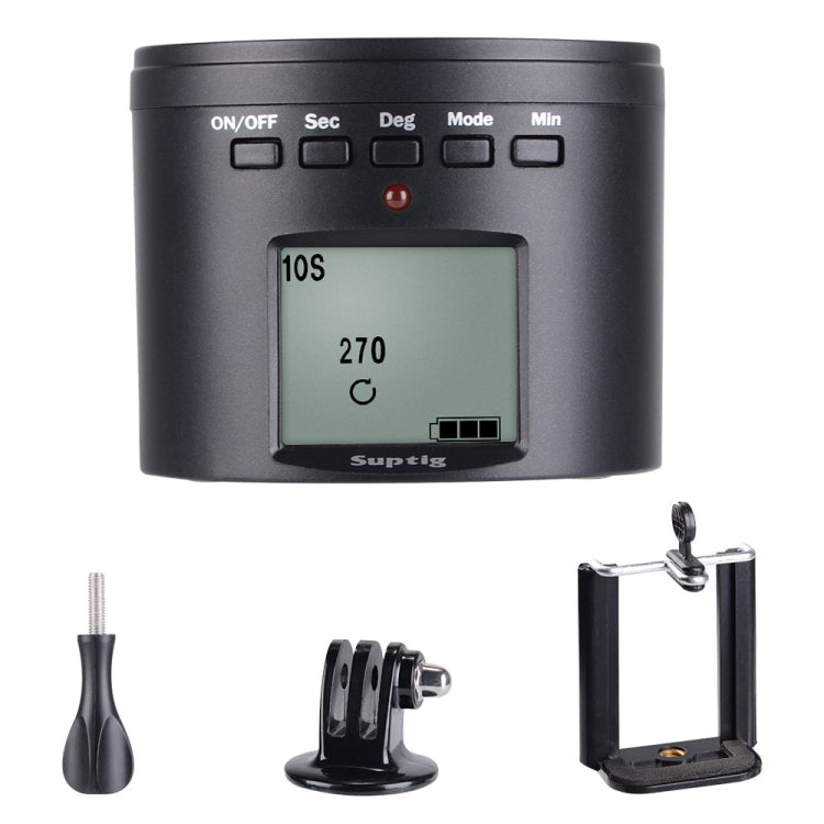 Suptig RSX-350 360 Degree Panoramic-Head Power-driven Time Lapse Stabilizer Tripod Adapter Turntable Mount for GoPro HERO9 /8 /7 /6 /5 /5 Session /4 Session /4 /3+ /3 /2 /1, Xiaoyi and Other Action Cameras - Tripod Heads by PMC TechLife | Online Shopping South Africa | PMC TechLife | Buy Now Pay Later Mobicred