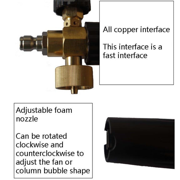 Car Wash Water Gun Foam Pot High Pressure Foam Gun Foam Pot(Black Handle)