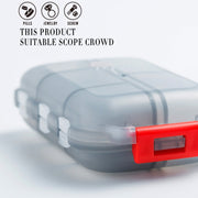 Mizi Small Pill Box Portable Dispensing Medicines Boxes, Colour: 7 Grid (Grey)