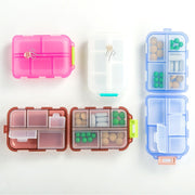 Mizi Small Pill Box Portable Dispensing Medicines Boxes, Colour: 7 Grid (Green)
