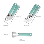 9 in 1 Plastic Handle Stainless Steel Kitchen Utensils Household Gadget Set(Black)
