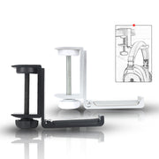 Headphone Bracket Internet Cafe Monitor Earphone Hanger Desktop Earphone Display Stand, Style: Lock Clip Type (Silver)