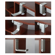 Headphone Bracket Internet Cafe Monitor Earphone Hanger Desktop Earphone Display Stand, Style: Lock Clip Type (Silver)