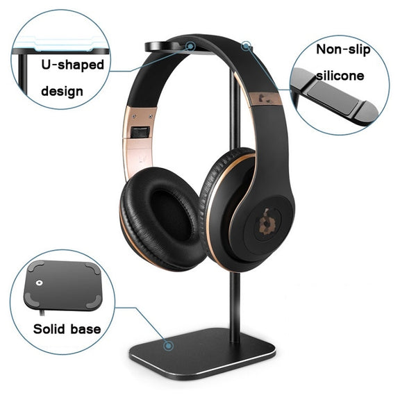 Z9 Headset Aluminum Alloy Bracket Internet Cafe Headset Display Stand(black)
