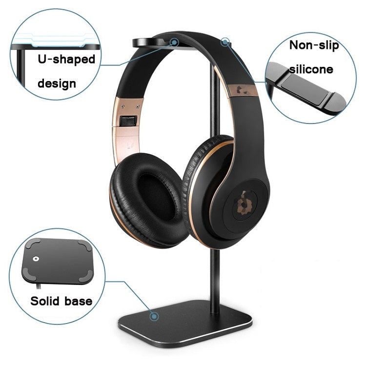 Z9 Headset Aluminum Alloy Bracket Internet Cafe Headset Display Stand(black)