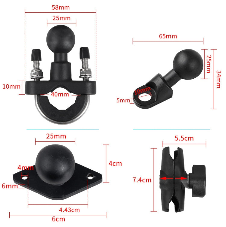 Motorcycle Multi-Function Mobile Phone Holder Adjustable Universal Locomotive Riding Anti-Shake Fixed Equipment(All-rounder U-shape) - Holder by PMC TechLife | Online Shopping South Africa | PMC TechLife | Buy Now Pay Later Mobicred