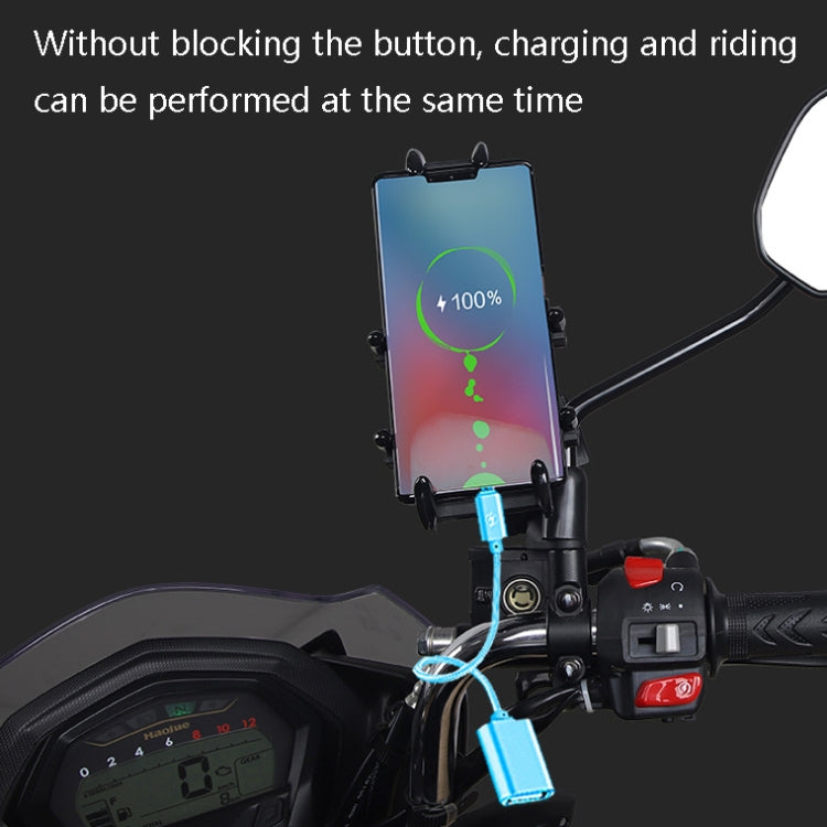 Motorcycle Multi-Function Mobile Phone Holder Adjustable Universal Locomotive Riding Anti-Shake Fixed Equipment(Elf Deer U Type) - Holder by PMC TechLife | Online Shopping South Africa | PMC TechLife | Buy Now Pay Later Mobicred