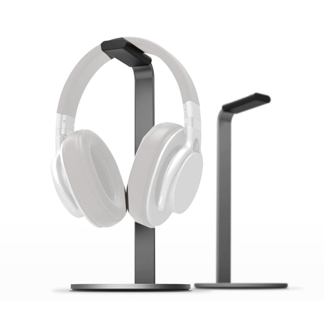 Aluminum Alloy Headphone Holder H-Stand Headphone Display Stand Headphone Storage Rack(Dark Gray)