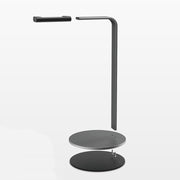 Aluminum Alloy Headphone Holder H-Stand Headphone Display Stand Headphone Storage Rack(Black)