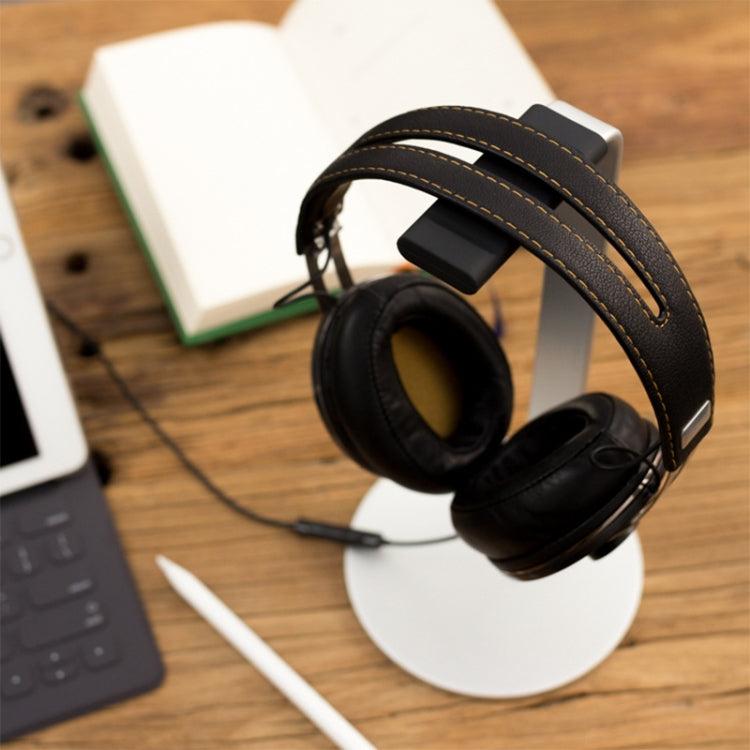 Aluminum Alloy Headphone Holder H-Stand Headphone Display Stand Headphone Storage Rack(Black)