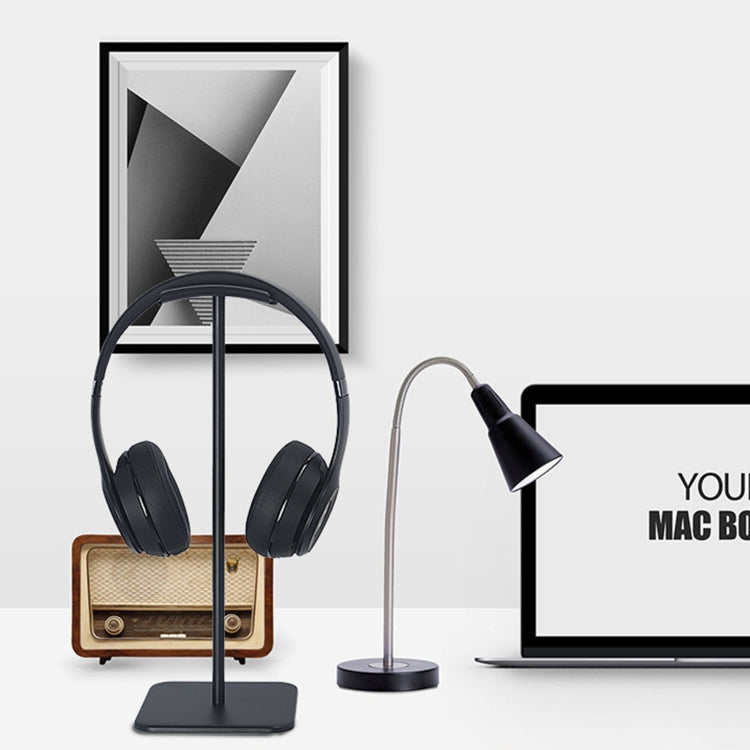 D6 Headset Aluminum Alloy Earphone Holder Internet Cafe Computer Headphone Hanger Display Shelf(Black) - Headset Stand by PMC Jewellery | Online Shopping South Africa | PMC Jewellery | Buy Now Pay Later Mobicred