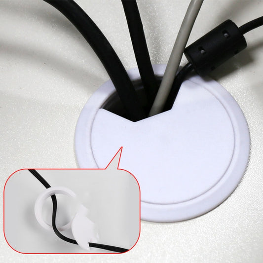 20 PCS ABS Plastic Round Cable Box Computer Desk Cable Hole Cover, Specification:  50mm (White) - Furniture Accessories by PMC Jewellery | Online Shopping South Africa | PMC Jewellery | Buy Now Pay Later Mobicred